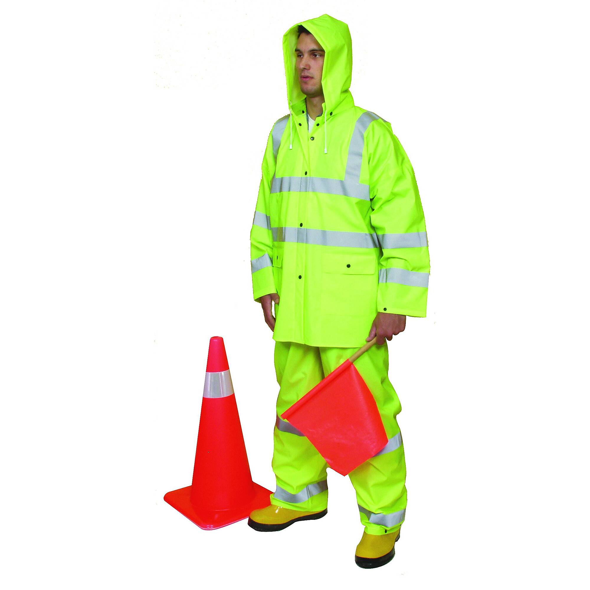 Mutual Industries CL3 3PC ANSI RAINSUIT LIME Size 3XL